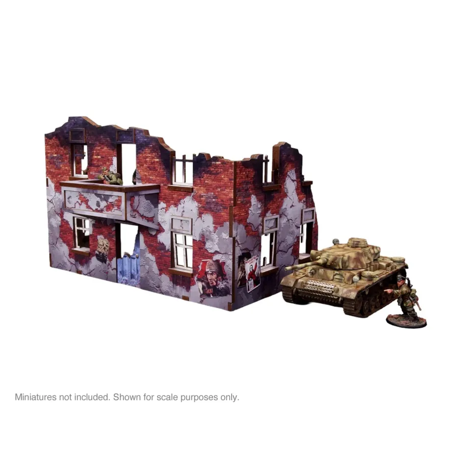 Bolt Action Stalingrad Apartment Block Back décor pré-peint ruiné