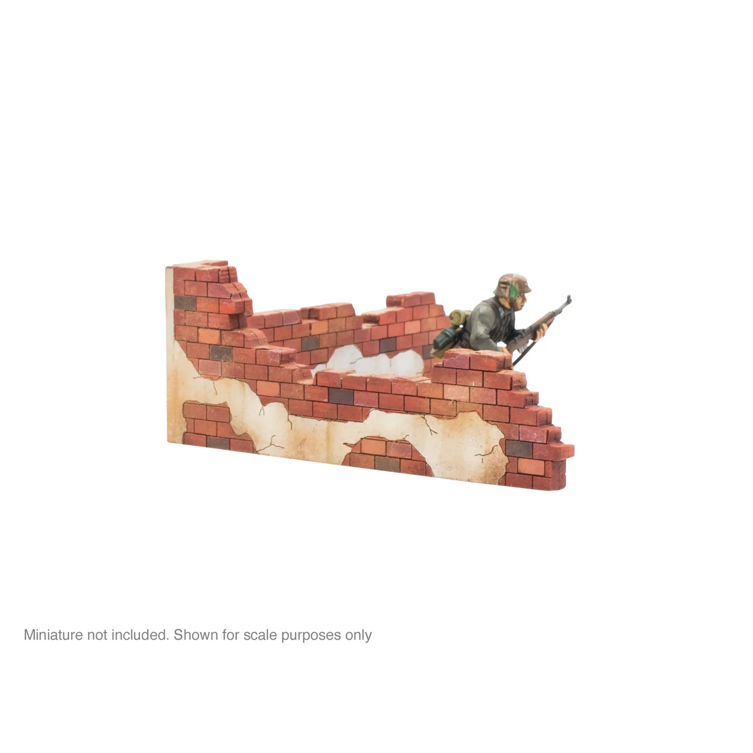 Bolt Action City in Ruins - Destroyed Building Wall Pack terrain MDF