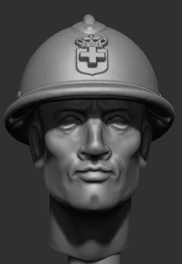 Des Tranchées aux Barricades Têtes Adrian grec fichier STL 28mm