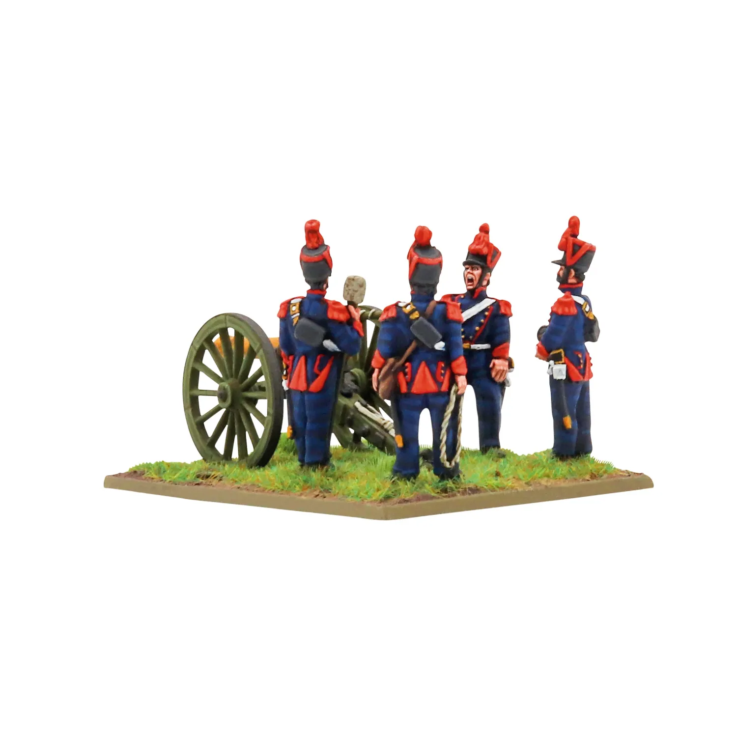 Black Powder Crimean War French Artillery blister métal