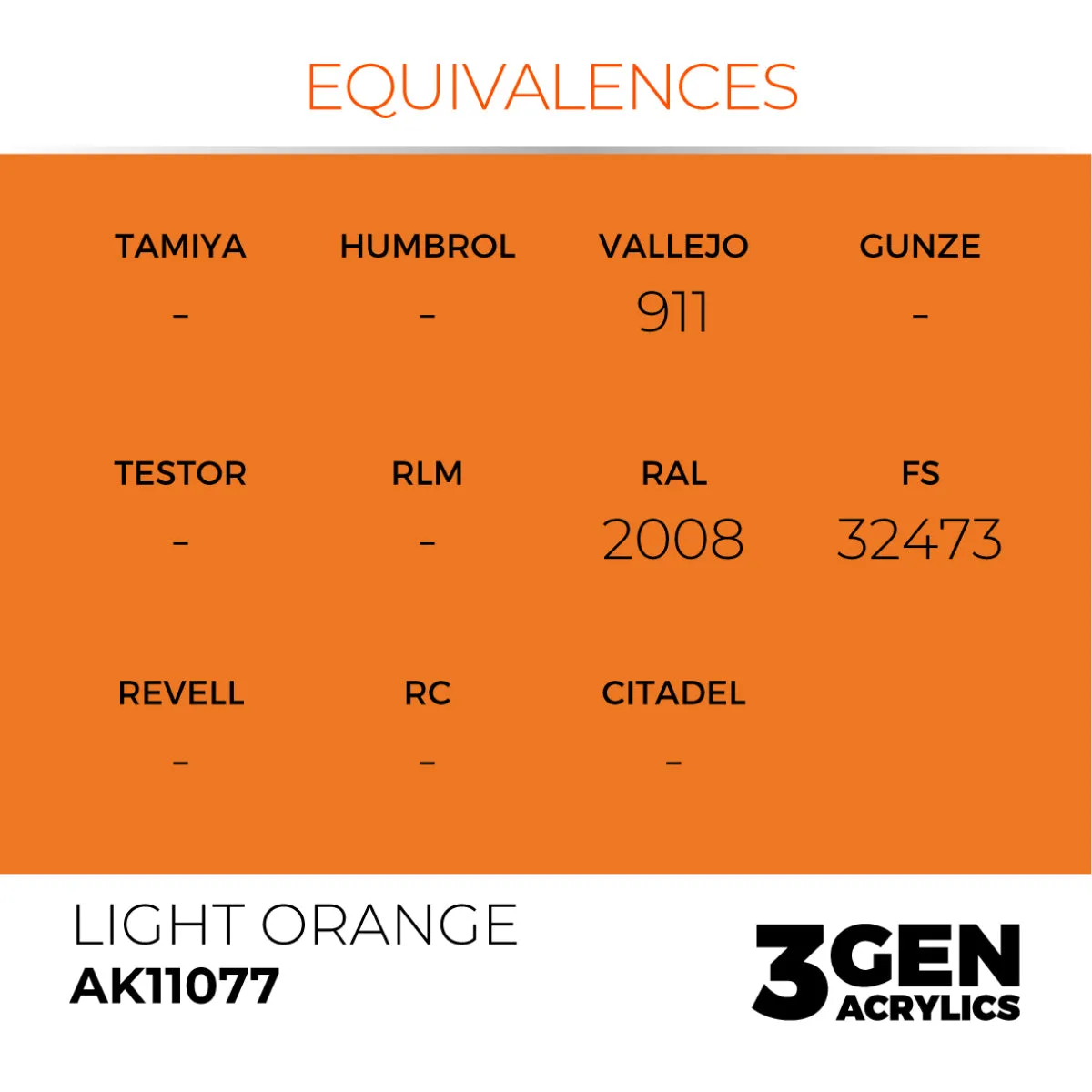 AK Interactive 3Gen Light Orange peinture 17ml orange vif