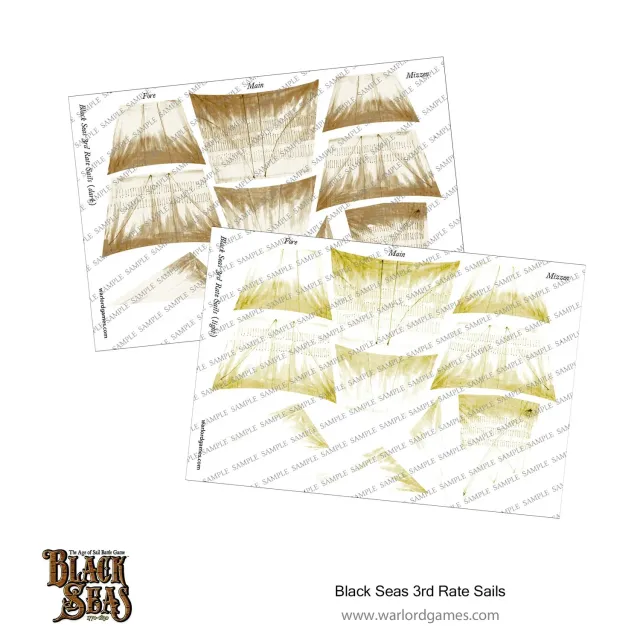 Bolt Action Black Seas 3rd Rate voiles clair et foncé