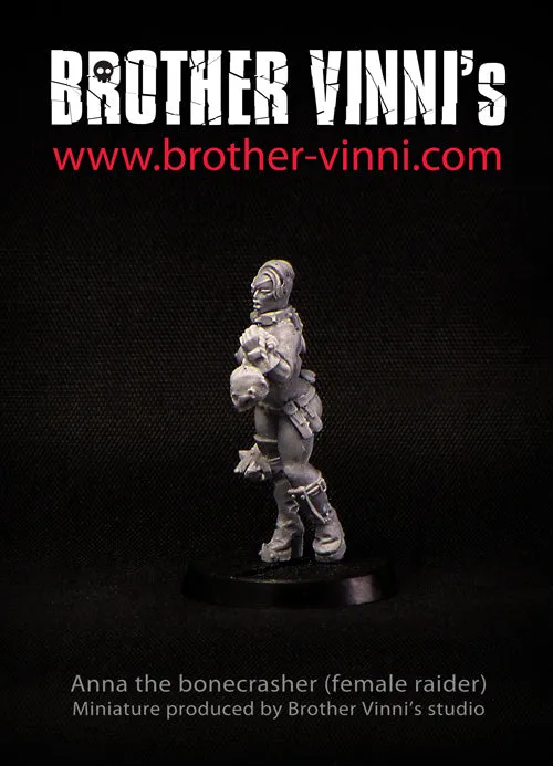 Brother Vinni survivante post-apo figurine résine 28mm femme