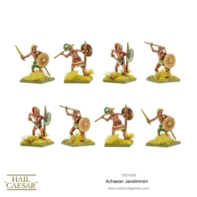 Bolt Action Hail Caesar Achaean Javelinmen figurines métal 8 pièces