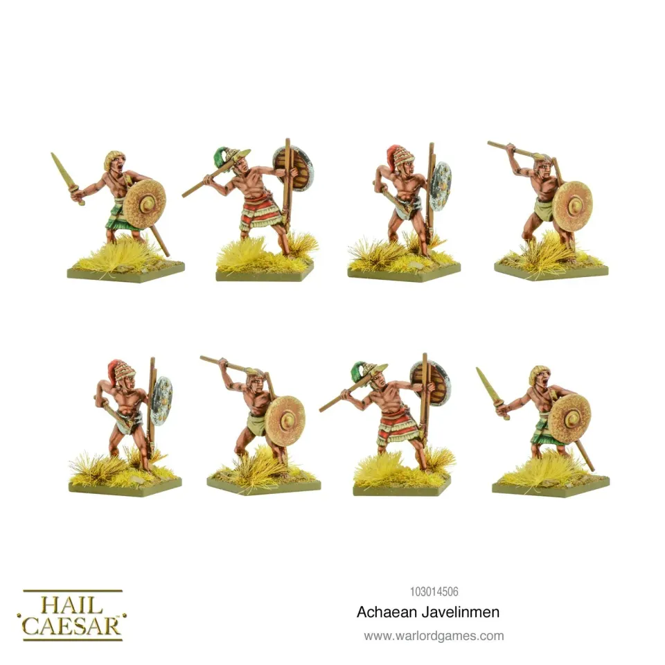 Bolt Action Hail Caesar Achaean Javelinmen figurines métal 8 pièces