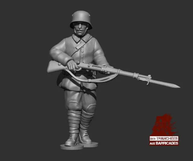 Des Tranchées aux Barricades Hücum Tabur figurine test fichier STL 28mm
