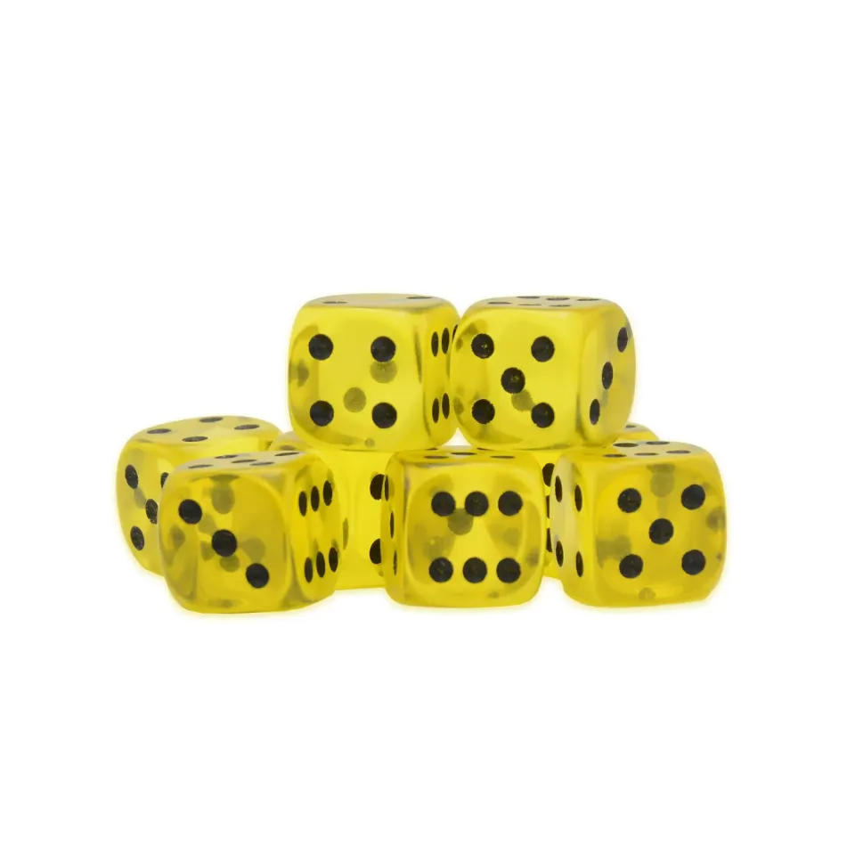 Bolt Action Yellow Citrine D6 dés jaune citrine x8