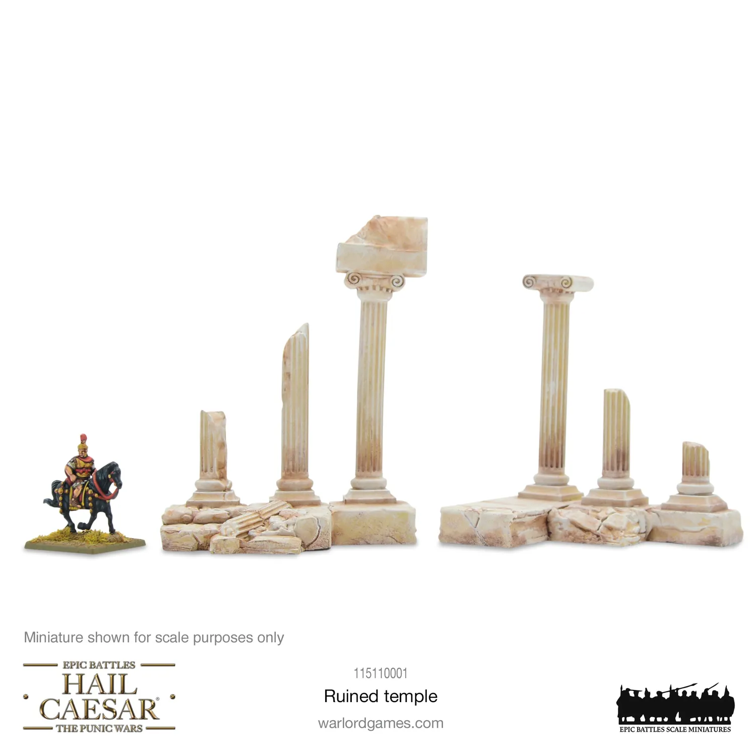 Hail Caesar Epic Battles Ruined Temple décor résine