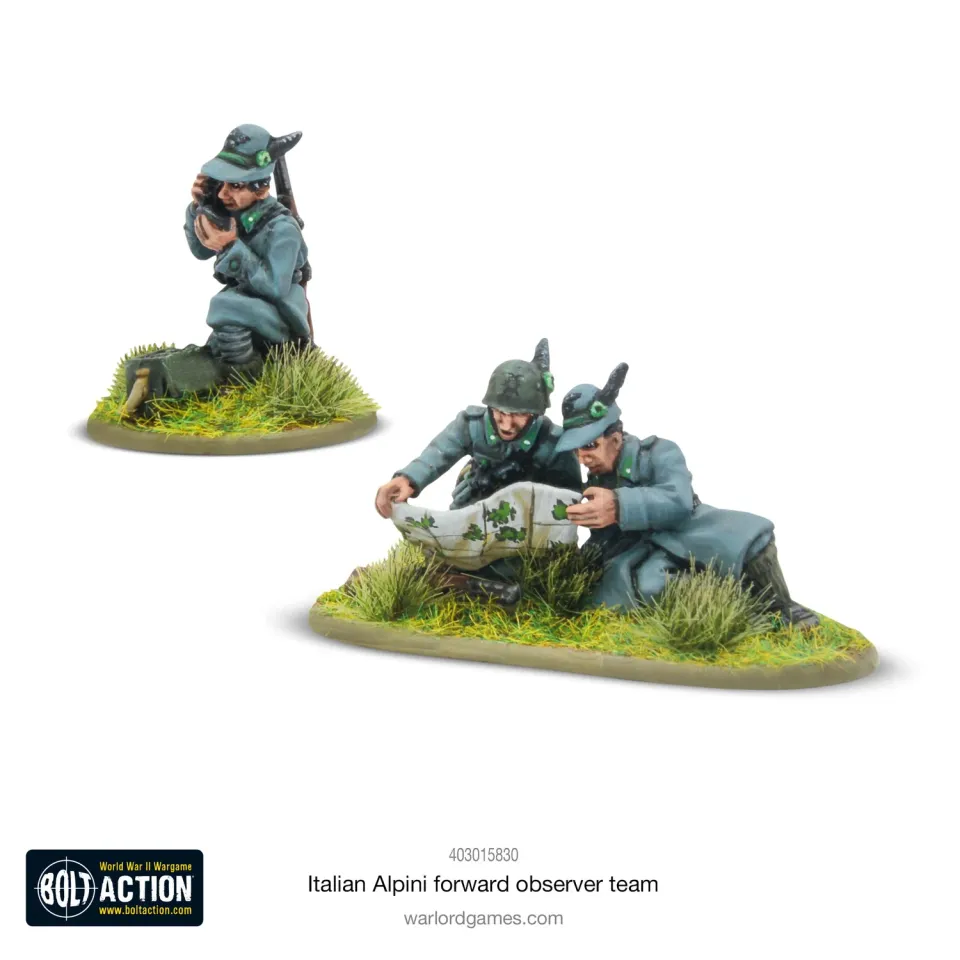 Bolt Action Italian Alpini Forward Observer Team figurines métal