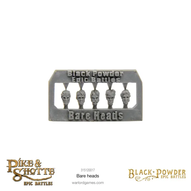 Black Powder Epic Battles Bare Heads têtes résine x5