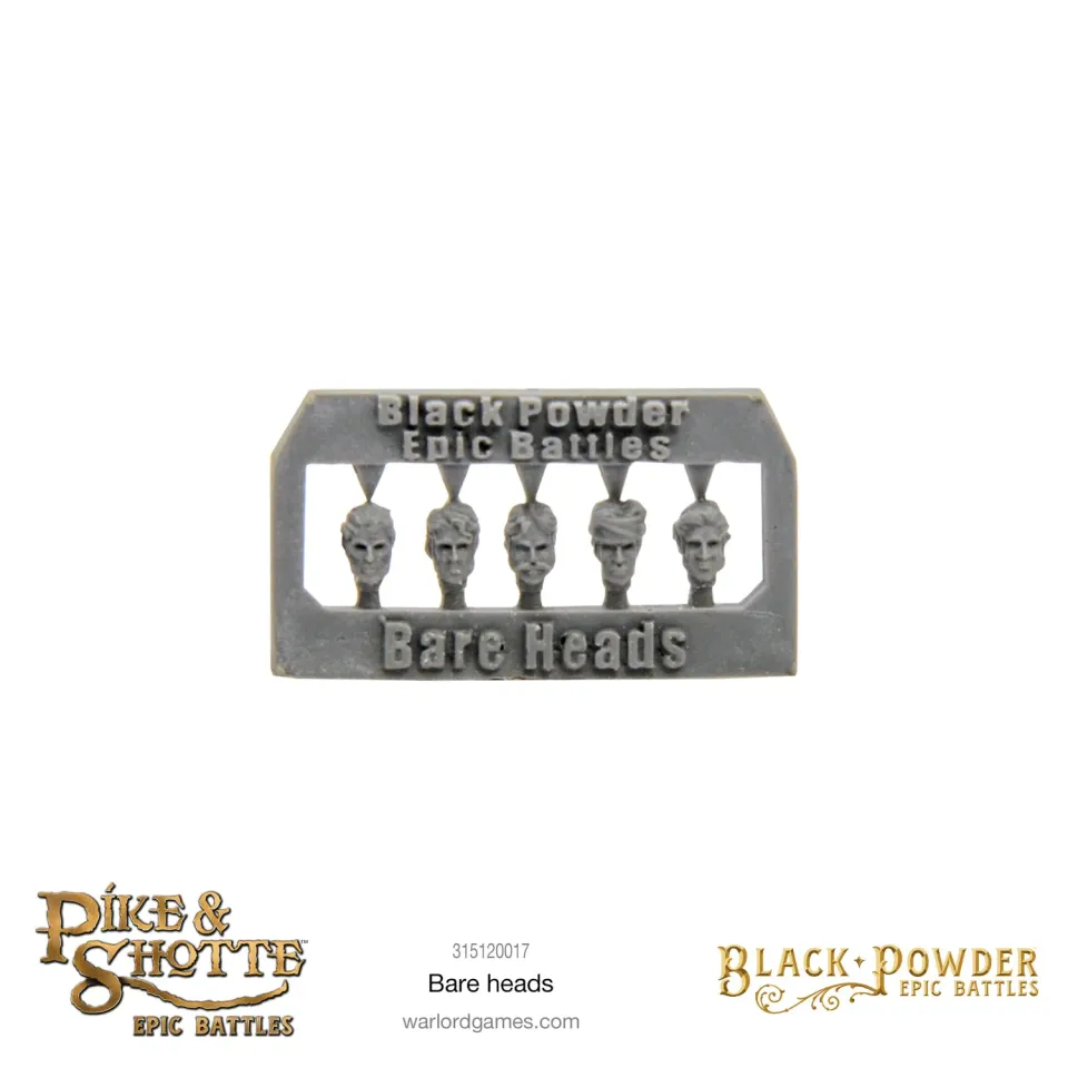 Black Powder Epic Battles Bare Heads têtes résine x5