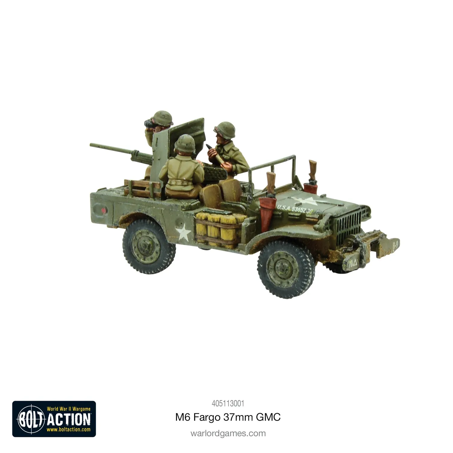 Bolt Action M6 Fargo 37mm GMC véhicule antichar résine métal