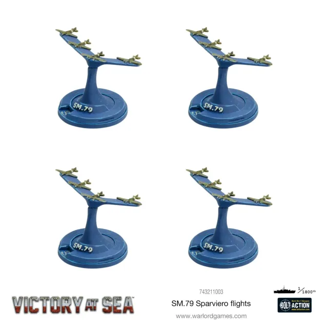 Bolt Action Victory at Sea SM.79 Sparviero flights résine x4