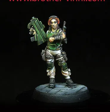 Brother Vinni Garde Femme figurine résine 28mm sci-fi