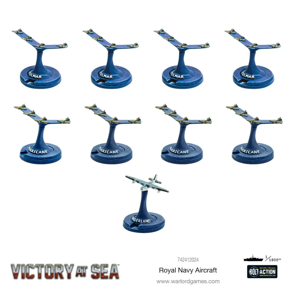 Bolt Action Victory at Sea Royal Navy Aircraft avions résine