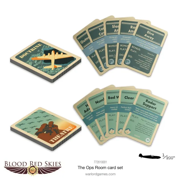 Warlord Games Blood Red Skies Ops Room deck cartes 60