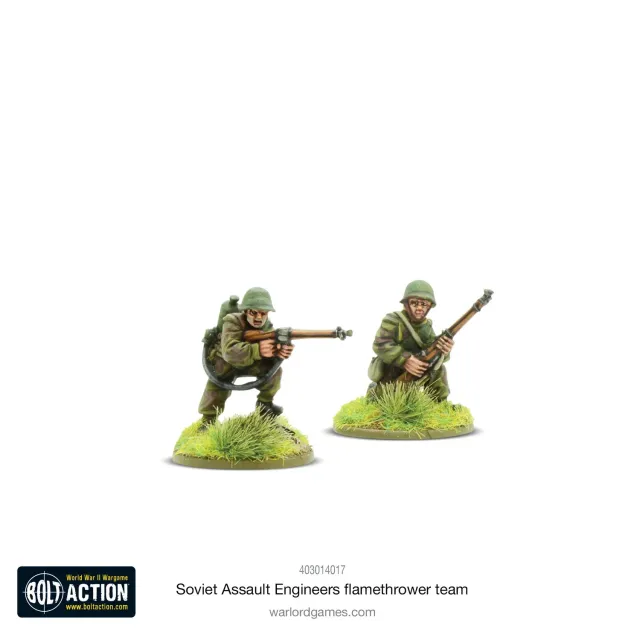 Bolt Action Soviet Assault Engineers figurines lance-flammes