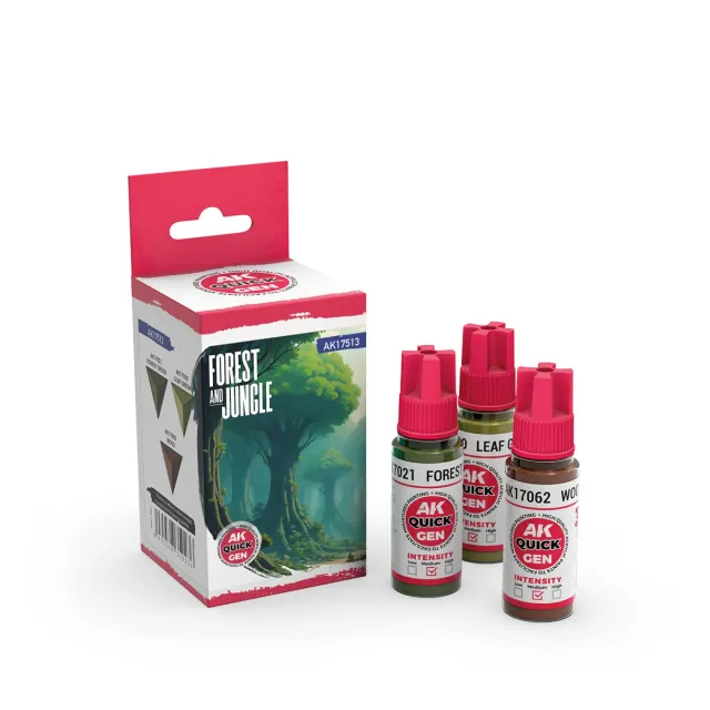 AK Interactive QUICK GEN Forest & Jungle set peintures acryliques végétation