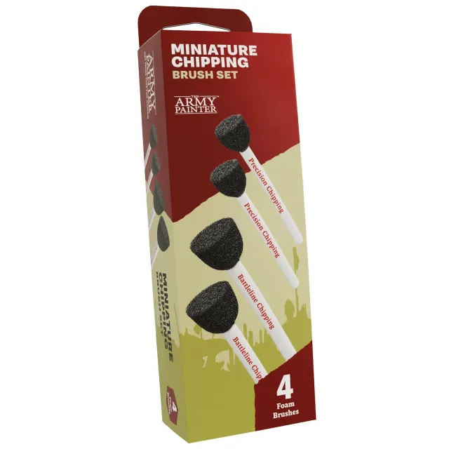 Army Painter Chipping Set pinceaux mousse usure métal