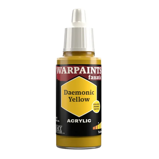 Warpaints Fanatic Daemonic Yellow peinture acrylique jaune 18 ml couvrante