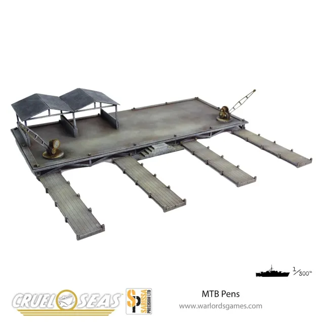 Bolt Action Cruel Seas MTB Pens décor port MDF