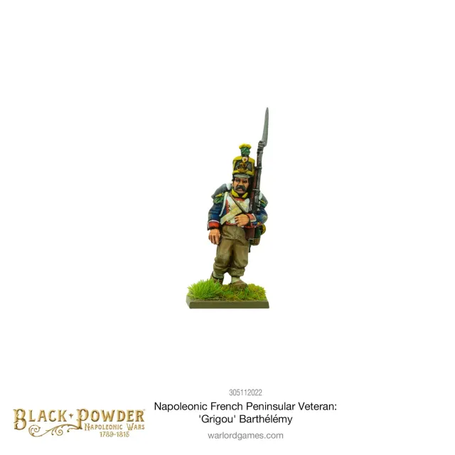 Black Powder Napoleonic Peninsular Veteran Grigou Barthelemy figurine résine