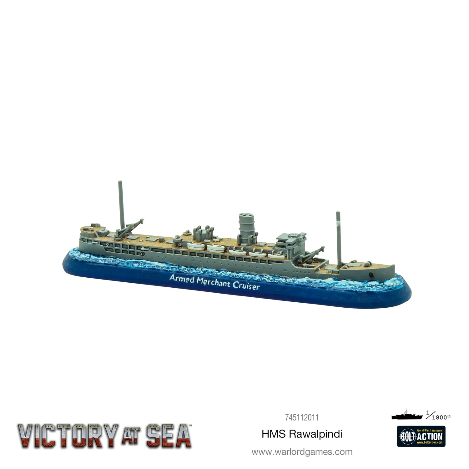 Victory at Sea HMS Rawalpindi navire résine métal