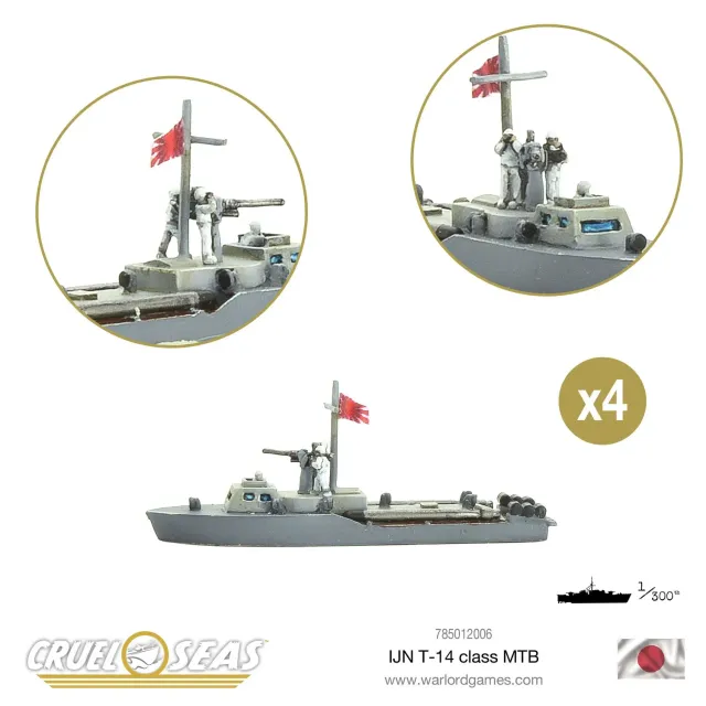 Cruel Seas IJN T-14 class MTB navire métal 4 vedettes