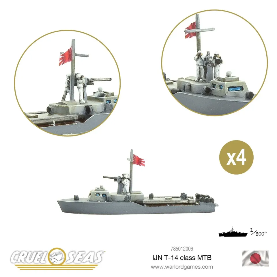 Cruel Seas IJN T-14 class MTB navire métal 4 vedettes