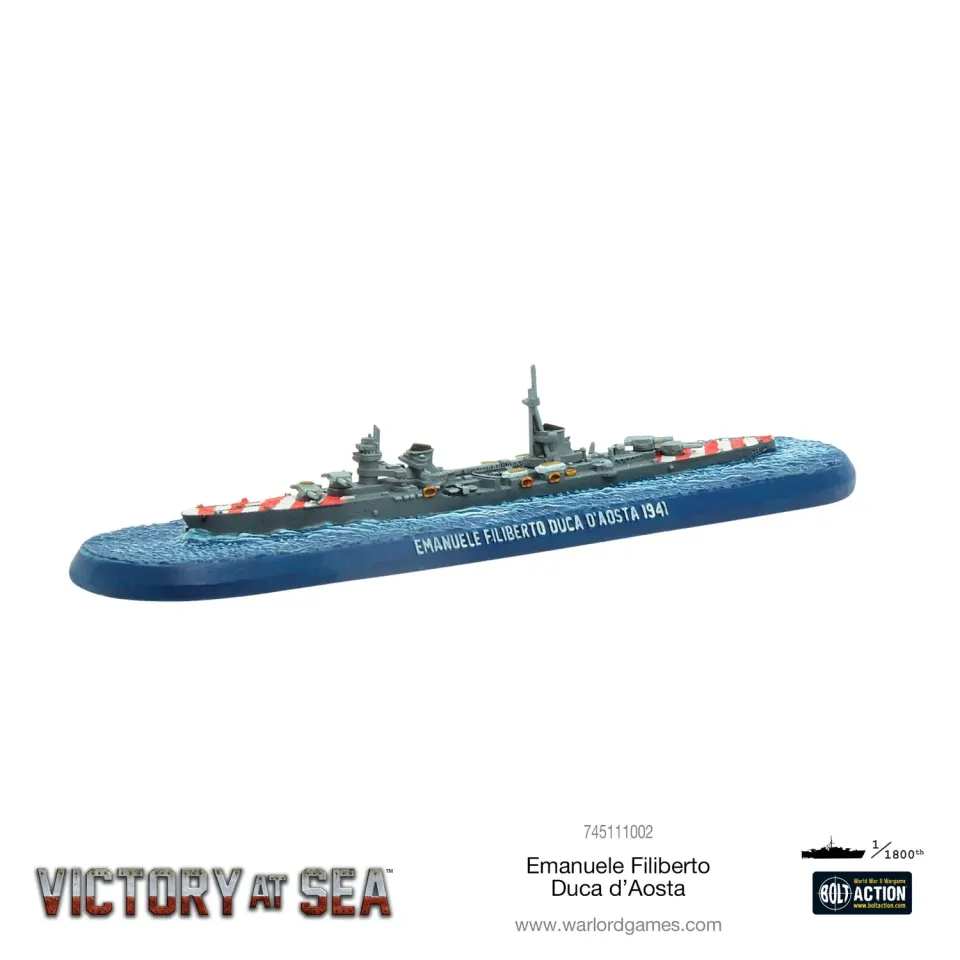 Bolt Action Victory at Sea Emanuele Filiberto Duca d’Aosta croiseur métal