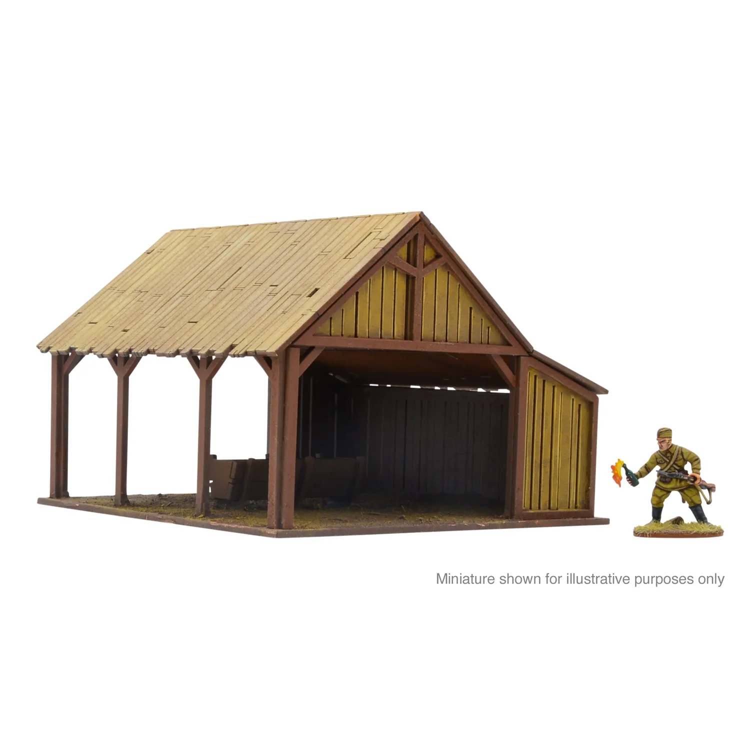 Bolt Action Feed Barn 28mm décor MDF rural