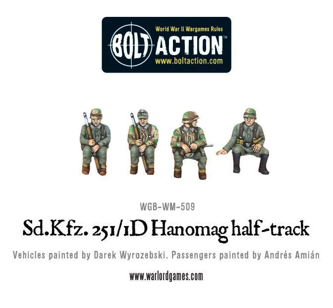 Bolt Action Sd.Kfz 251/1 ausf D half-track en plastique