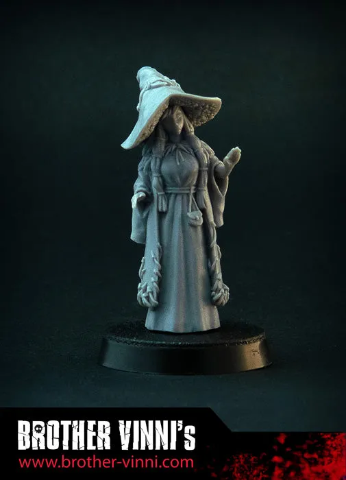 Brother Vinni Witch of Mushrooms figurine en résine 28mm sorcière