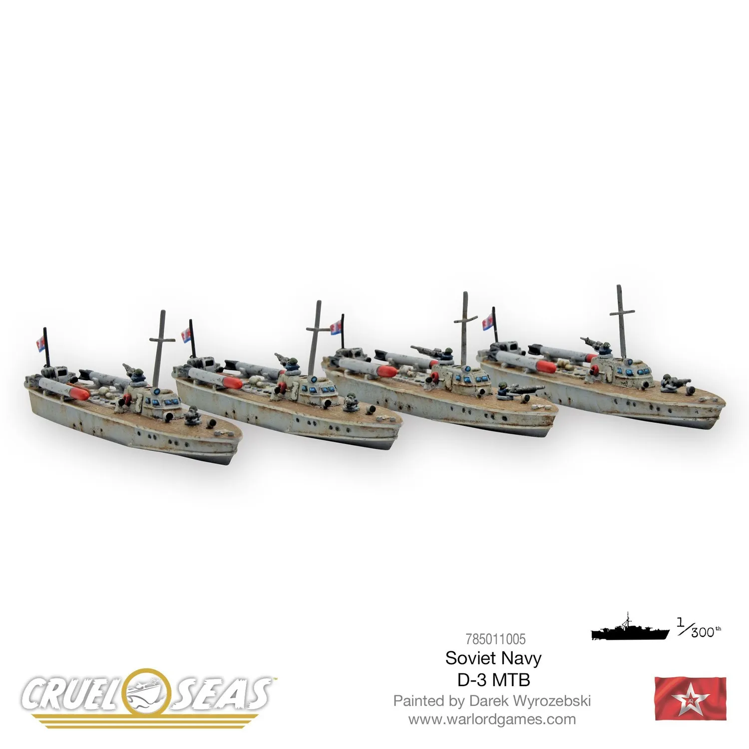 Warlord Games Cruel Seas Soviet D-3 MTBs maquette métal