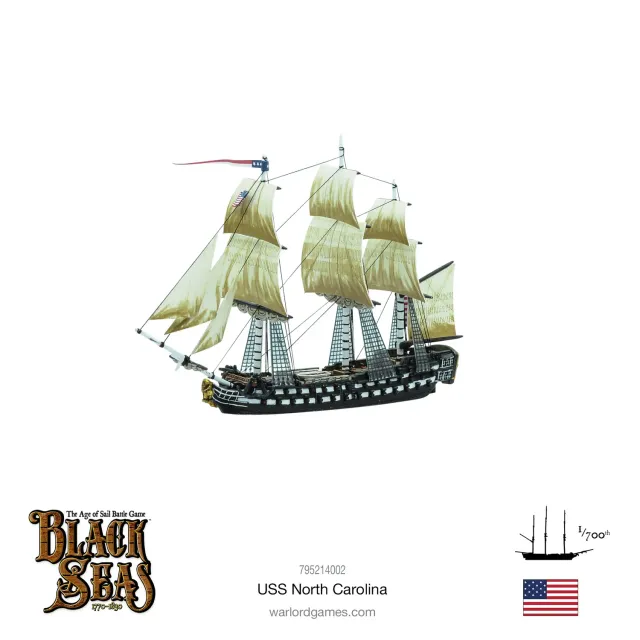 Bolt Action Black Seas USS North Carolina navire plastique