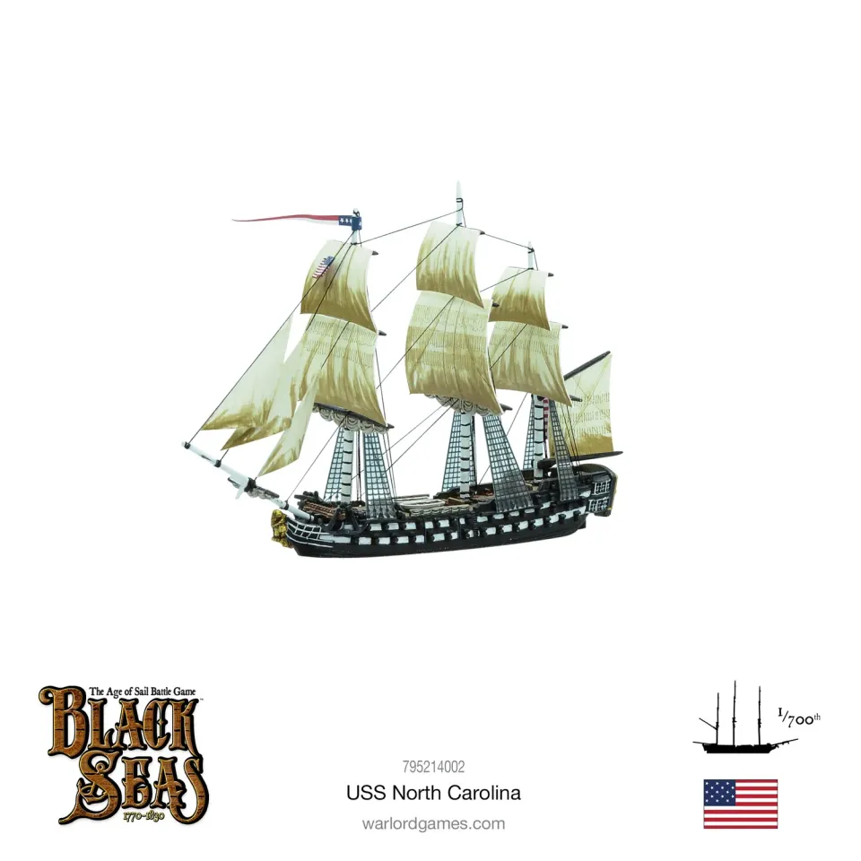 Bolt Action Black Seas USS North Carolina navire plastique