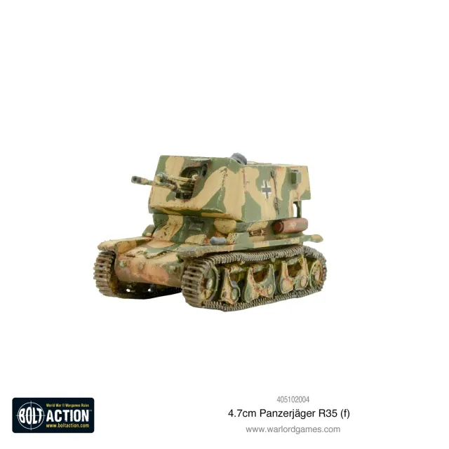 Warlord Games Bolt Action 4.7cm Panzerjager R35 (f) BA canon automoteur résine métal