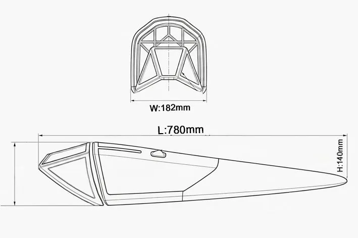 Black Horse Model Canopy for BH178 Focke-wulf FW 190A verrière 120cc gaz