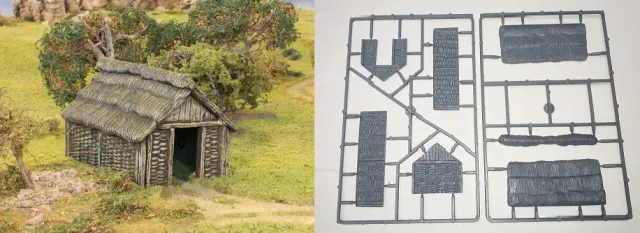 Warlord Games Bolt Action Wattle Timber Outbuilding décor 28mm