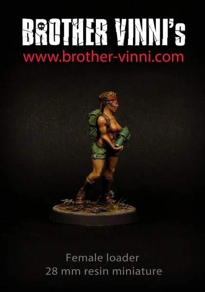 Brother Vinni Loader Female Guard figurine résine 28mm soldate