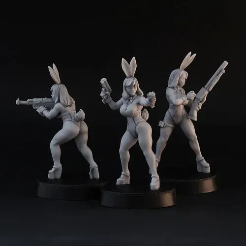 Brother Vinni Bunny Girls figurine résine 28mm lot 3