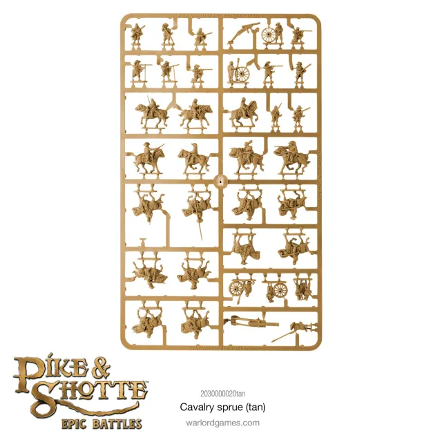 Pike & Shotte Epic Battles cavalerie grappe plastique tan