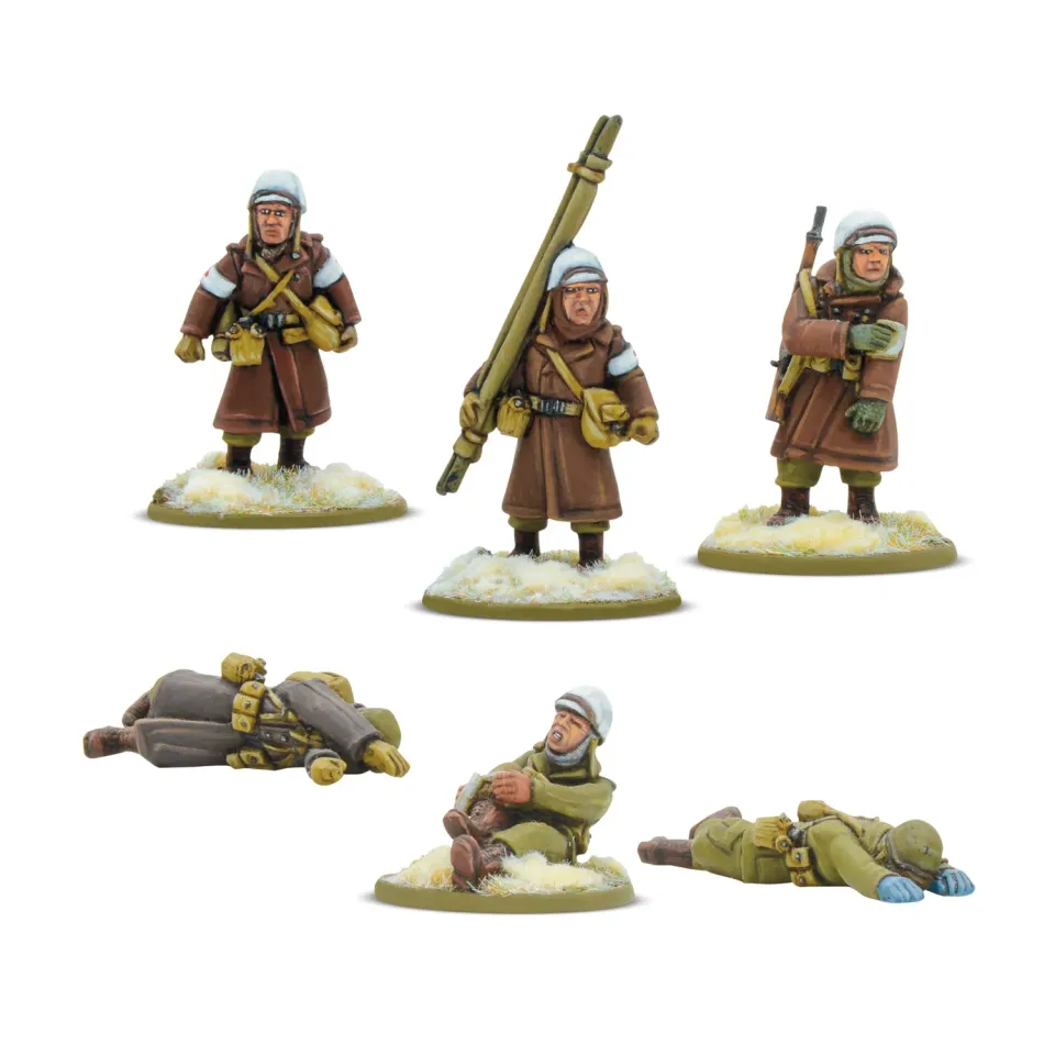 Bolt Action US Army Winter Stretcher Team & Casualties équipe médicale