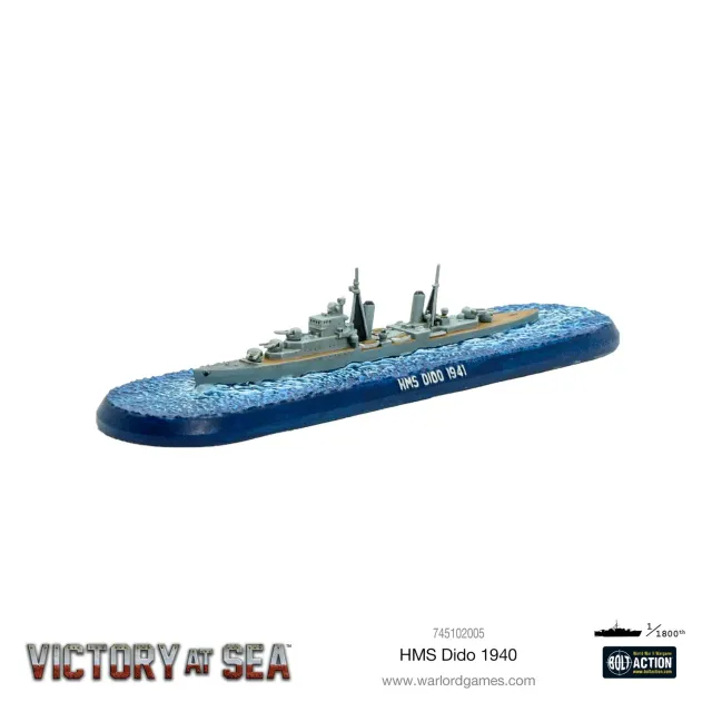 Bolt Action Victory at Sea HMS Dido miniature croiseur métal