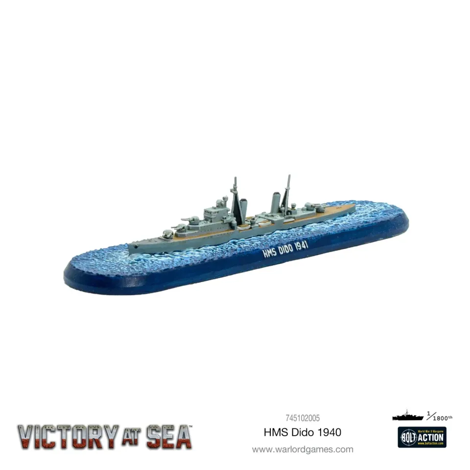 Bolt Action Victory at Sea HMS Dido miniature croiseur métal