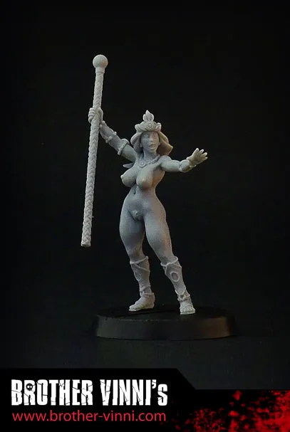 Brother Vinni Female Sorcerer ver.2 figurine résine 28mm DnD