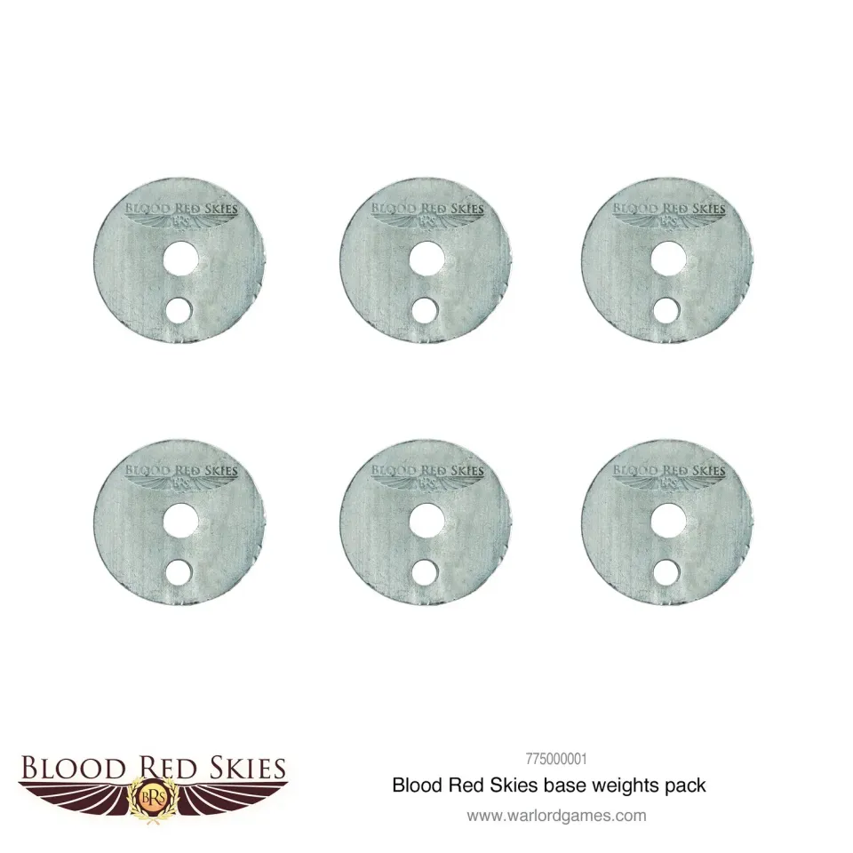 Bolt Action Blood Red Skies poids de socle lests métal x6