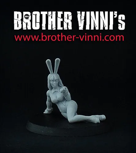 Brother Vinni Resting Bunny Girl figurine 28 mm allongée