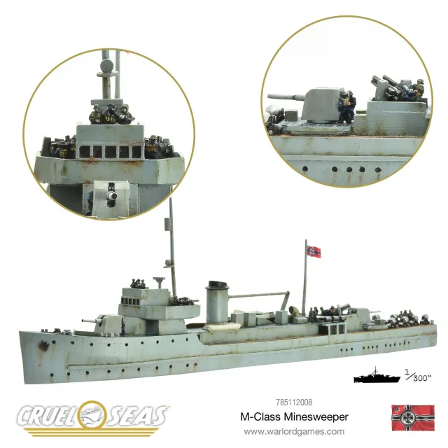 Warlord Games Cruel Seas M-Class Minesweeper navire
