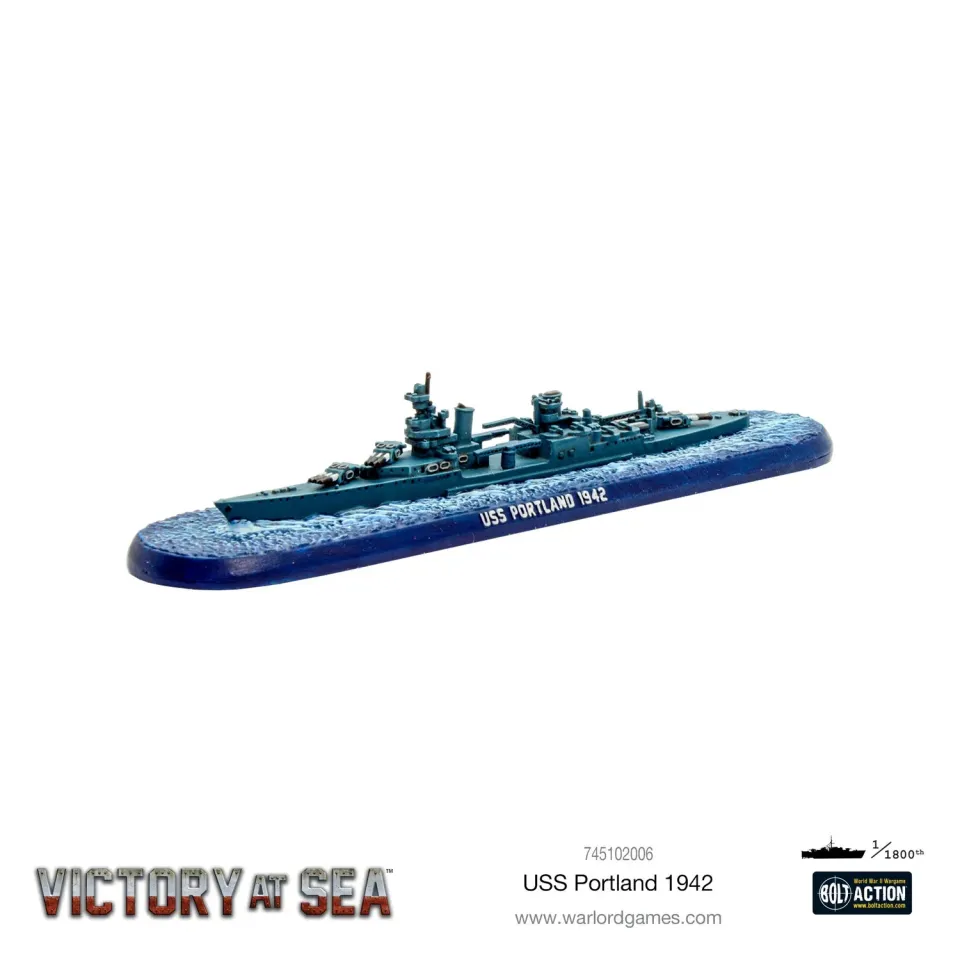 Bolt Action Victory at Sea USS Portland navire de guerre miniature résine et métal